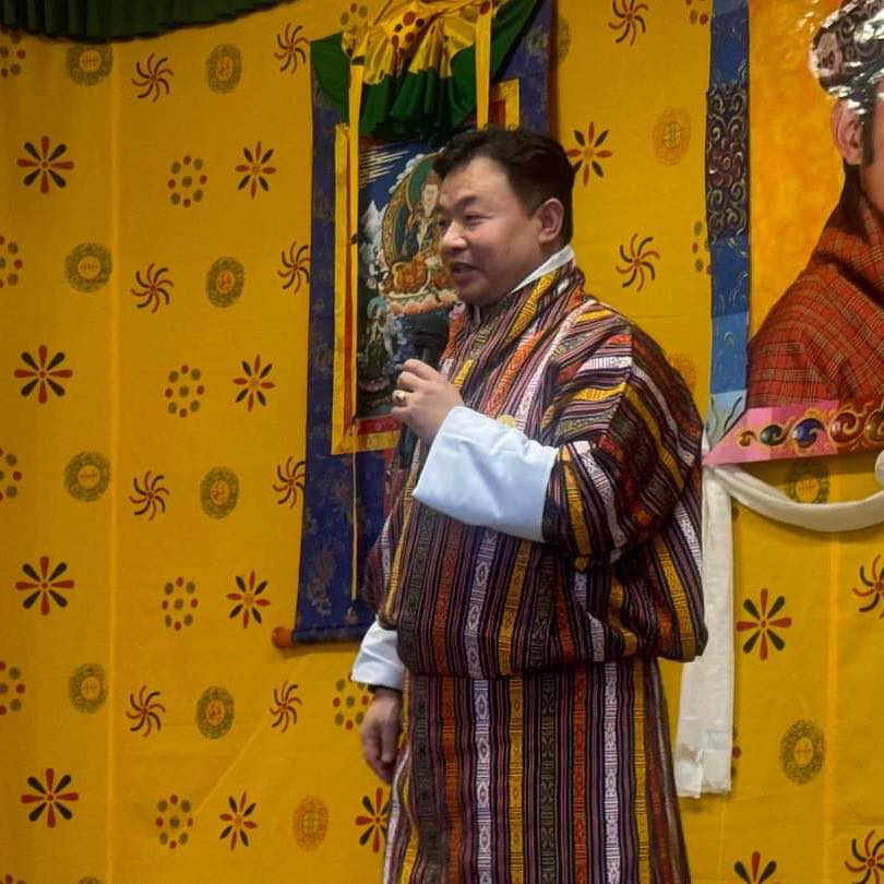 President Gomchen Tenzin, President of the Bhutanese Wellbeing Association UK